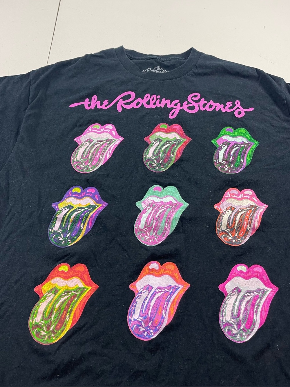 Rolling Stones TShirt Women Size Large Black